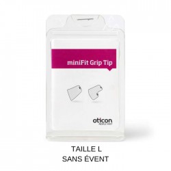 Dômes Oticon Grip Tip sans évent - Taille L